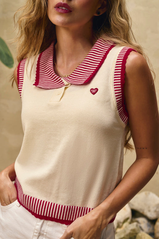 basico cuello bordado rojo (pre order)