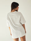 Camiseta Oversized  sobrepuesto chaleco BKR blanco