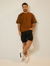 Men's camiseta oversized coffee