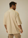 Men's camiseta oversized crema