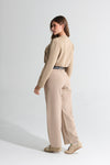Pantalón dama bota recta beige