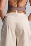 Pantalón dril bolsillo diagonal beige