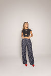 pantalon animal print grises