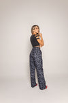 pantalon animal print grises