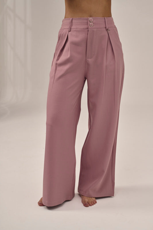 Pantalón clásico bota recta palo de rosa