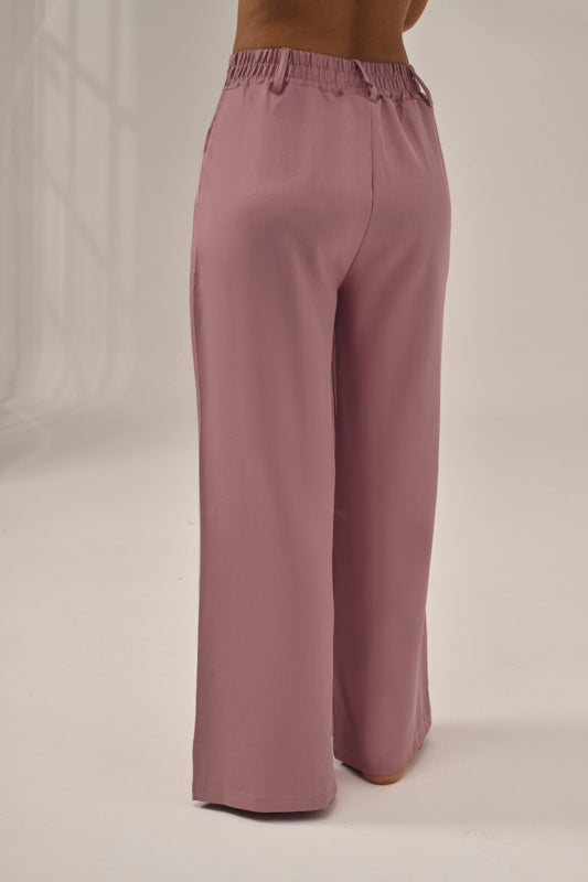 Pantalón clásico bota recta palo de rosa