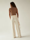 Jogger pantalón cargo lino
