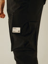 Mens pantalón parachute negro