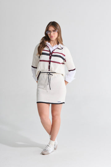 Set tejido falda crunch