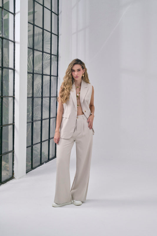 CHALECO SASTRE BEIGE