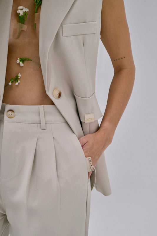 CHALECO SASTRE BEIGE