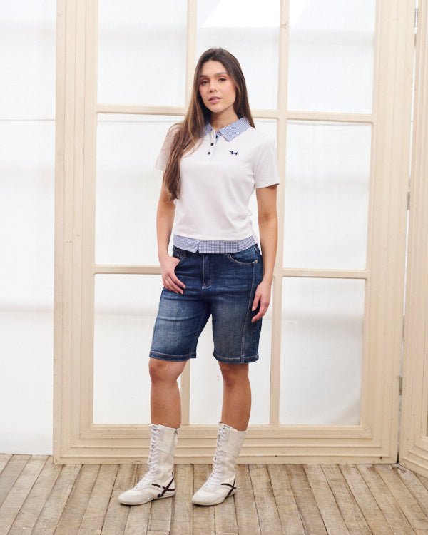 SHORT BKR PESCADOR WHITE-BLU